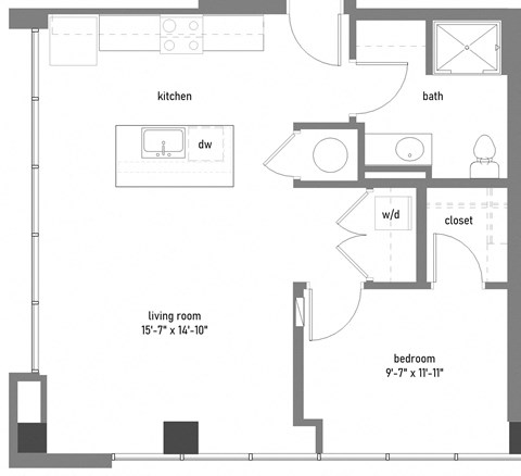 UNIT TYPE 3B  at The Lady, Columbia, SC